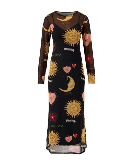 Never Fully Dressed Black Mystical Mesh Dress