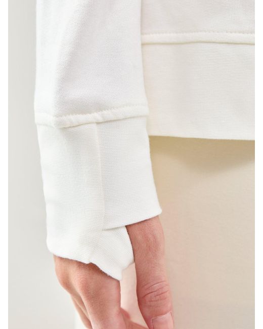 Sweaty Betty White After Class Open Back Tie Sweatshirt