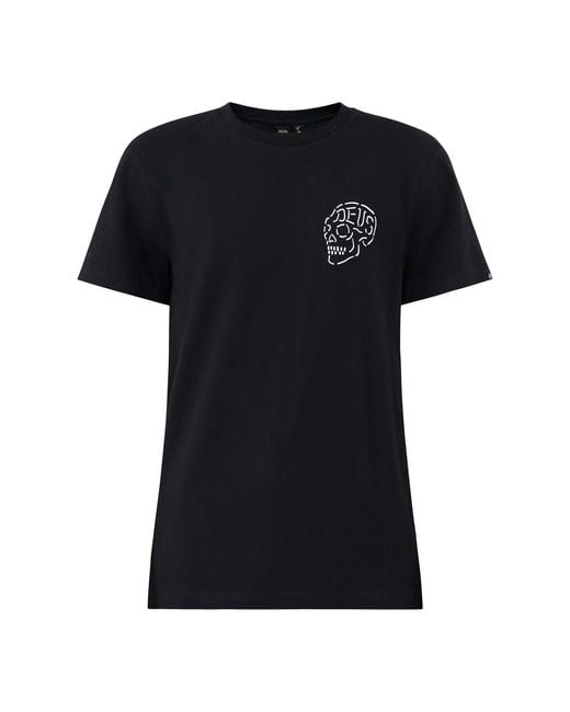 DEUS Black Organic Venice Skull T-Shirt for men