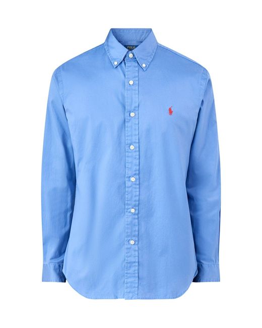 Polo Ralph Lauren Blue Ralph Lauren Custom Fit Twill Shirt for men
