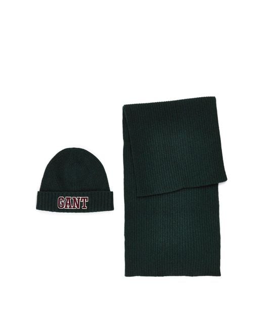 Gant Green Men's 1949 Beanie Scarf Gift Set for men