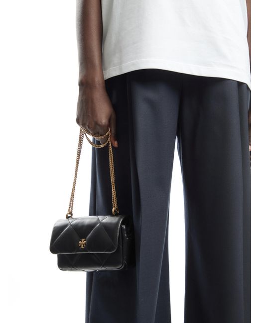 Tory Burch Black Women's Kira Diamond Quilt Mini Flap Bag