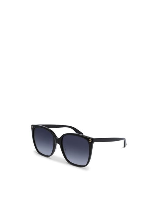 Gucci Blue Women's gg0022s Thin Square Acetate Sunglasses