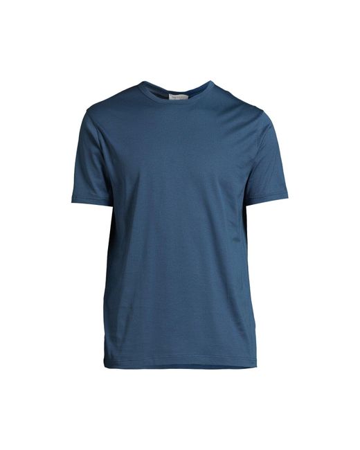 Sunspel Blue Men's Classic Crew Neck T-shirt for men