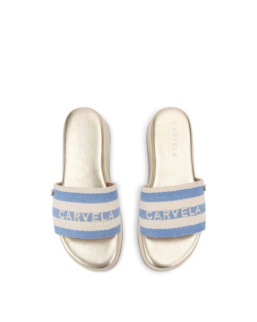 Carvela Kurt Geiger White Women's Palermo Stripe Mule