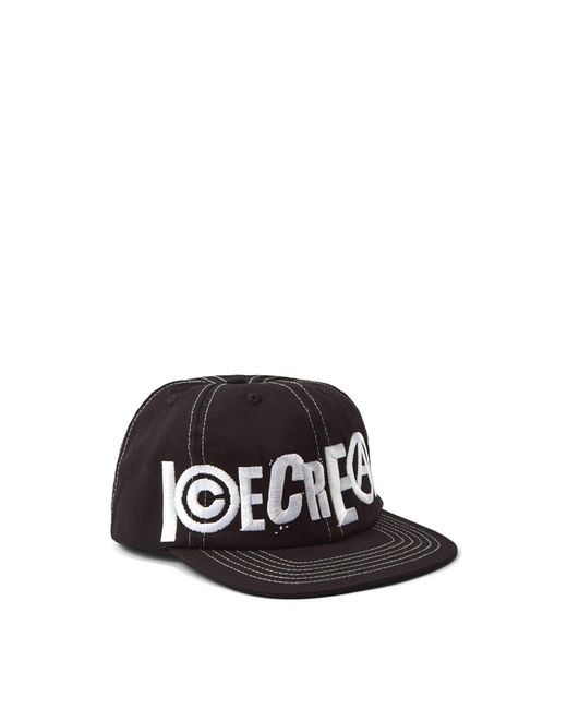 ICECREAM Black Anarchy Wrap Around Flat Brim Cap for men