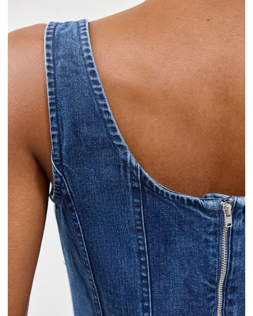 Nobody's Child Blue Rowe Denim Midi Dress