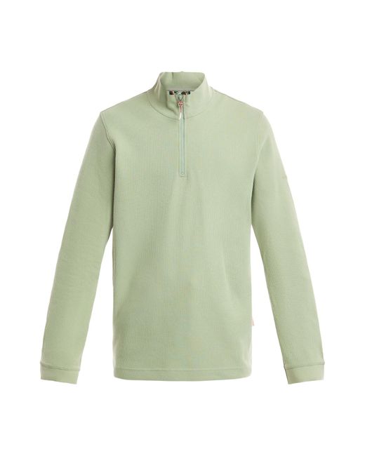 SealSkinz Green Men's Forncet Long Sleeve Zip Waffle Polo for men