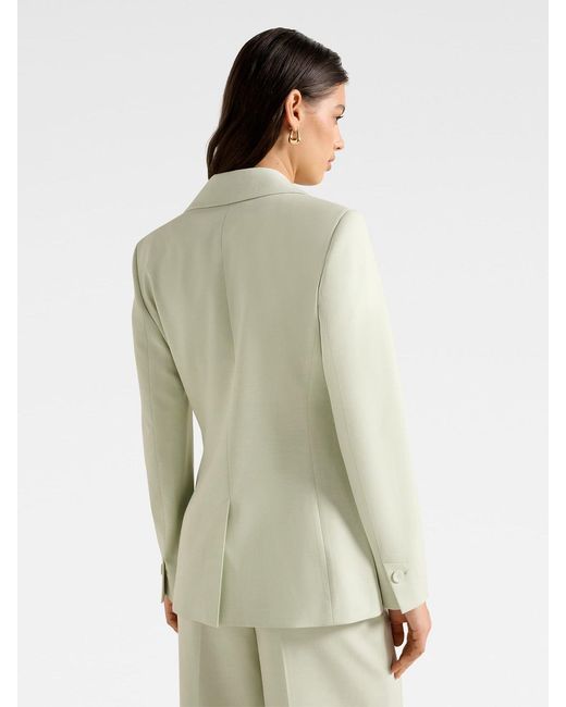 Forever New White Veda Nipped Waist Blazer