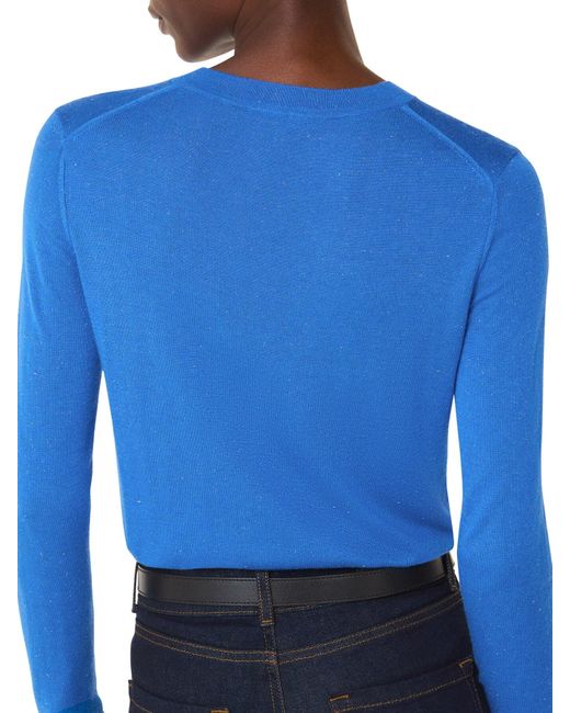 Whistles Blue Women's Annie Sparkle Crew Neck