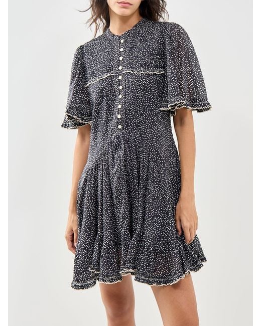 Isabel Marant Gray Daynia-Ga Mini Dress Multi