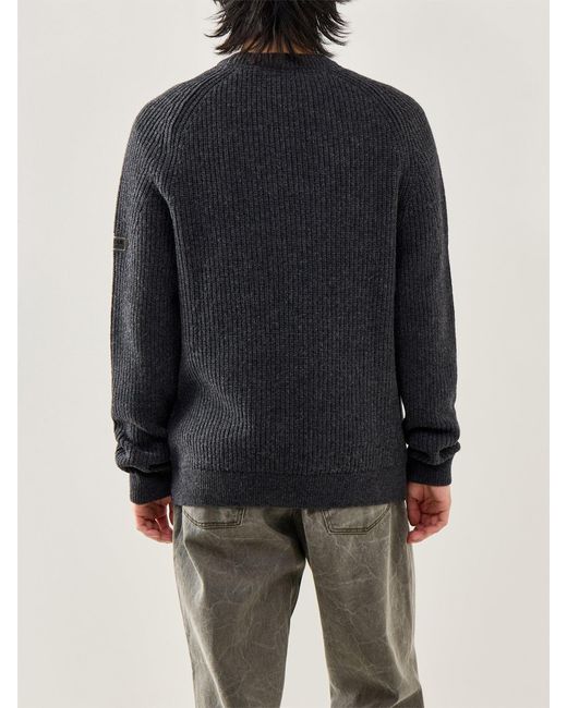 Barbour Blue Chester Crew Knit Jumper for men