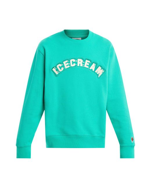 ICECREAM Green Men's Drippy Crew Sweatshirt for men