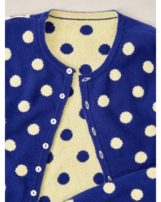 Damson Madder White Tabitha Reversible Cardigan