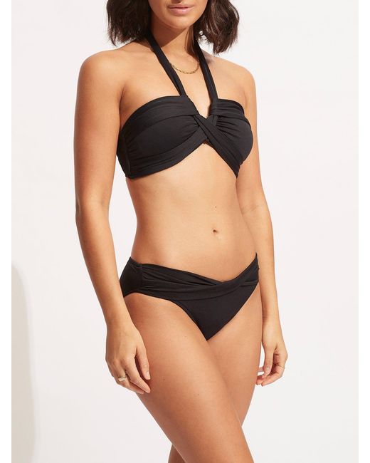 Seafolly Black Collective Twist Band Mini Hipster Pant