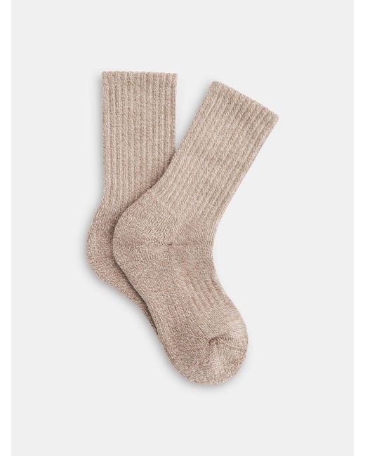Whistles White Women's Chunky Marl Socks