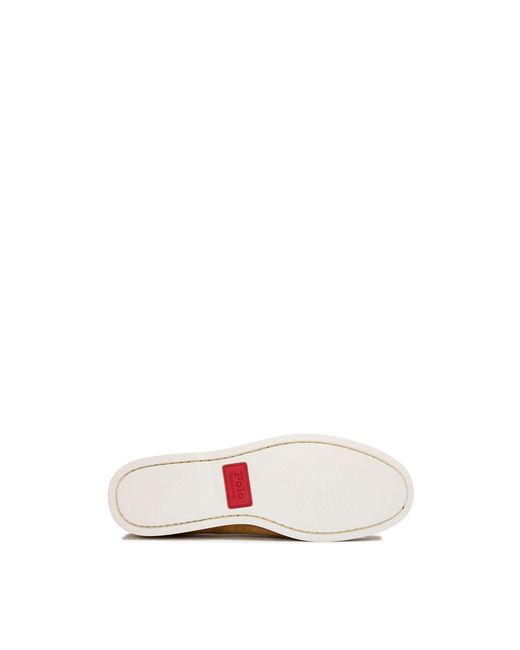 Polo Ralph Lauren White Merton Suede Venetian Loafers Tan for men