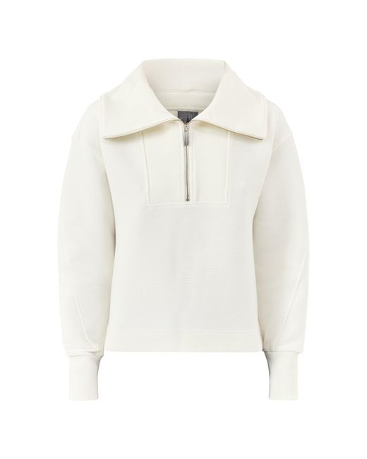 Sweaty Betty White Peaceful Rib Half Zip Sweatshirt