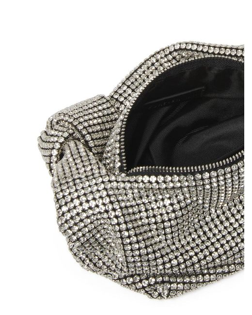 Forever New White Signature Daphne Knot Embellished Shoulder Bag