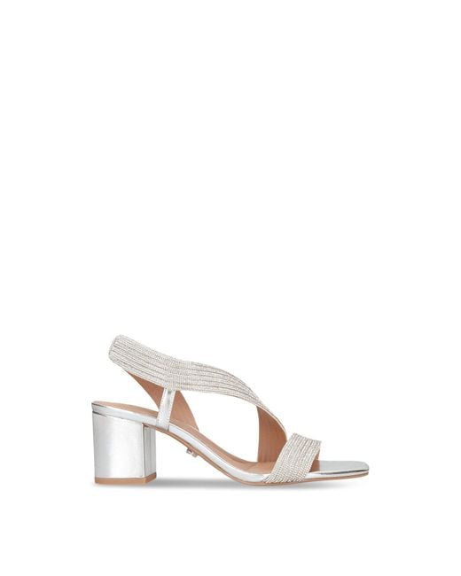 Carvela Kurt Geiger White Women's Gala Block Jewel 60