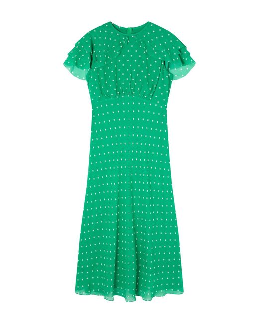L.K.Bennett Green Ellen & Birch Polka Dot Print Dress