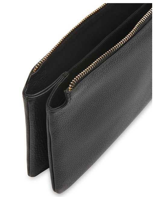 Whistles Black Women's Elita Double Pouch Clutch