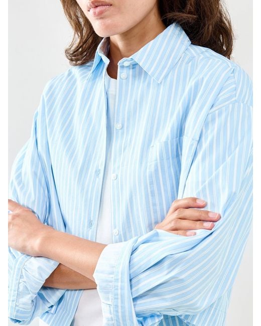 SELECTED Blue Cropped Boxy Shirt