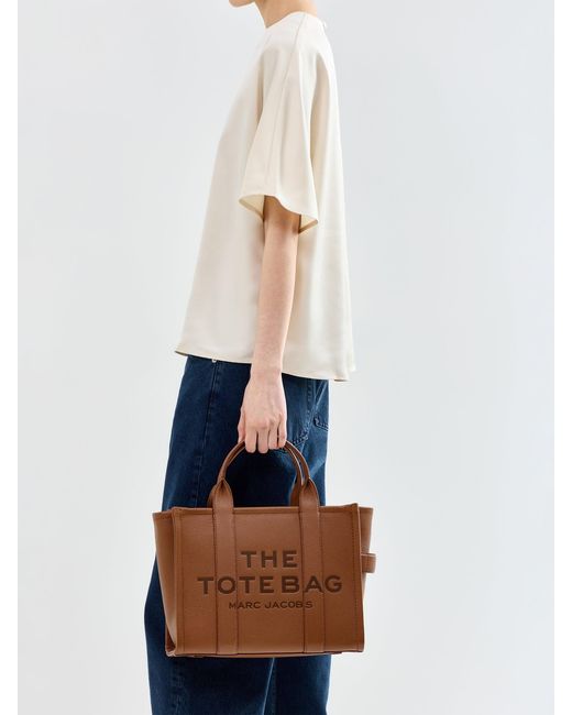 Marc Jacobs Brown Women's The Leather Medium Tote Bag