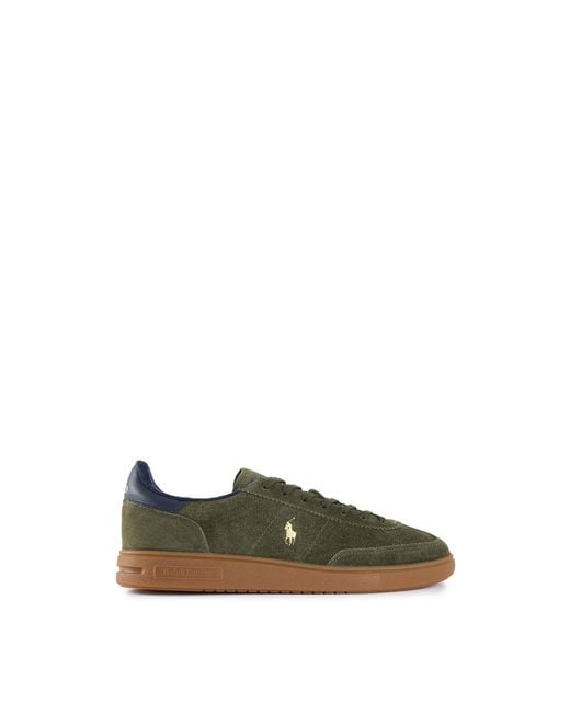 Polo Ralph Lauren Green Bedford Suede Trainers for men