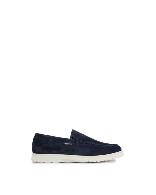 Barbour Blue Carty Suede-Inspired Shoes for men