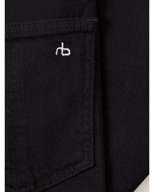 Rag & Bone Black Skinny High-rise Stretch-denim Jeans