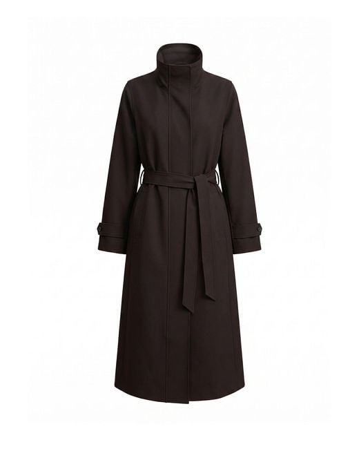 Forever New Black Florence Funnel Neck Trench Coat