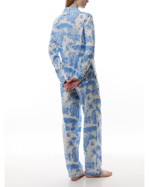 Desmond & Dempsey Blue Loxodonta Long Set