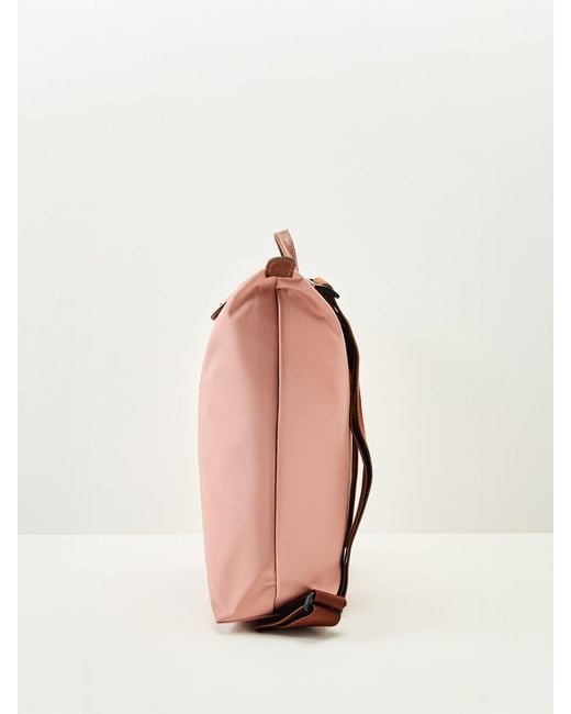 Longchamp Pink Le Pliage Original Medium Backpack Recycle
