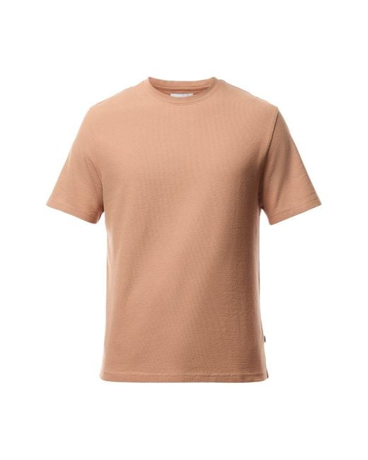 Wax London White Dean Textured Organic T-Shirt for men