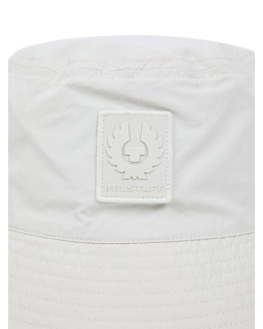 Belstaff White Tech Shell Bucket Hat for men