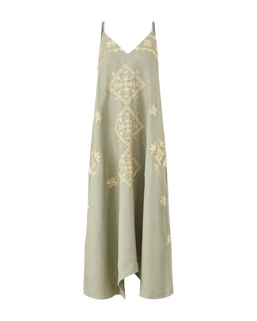 Kori Green Lefkada A-Line Strappy Dress Khaki