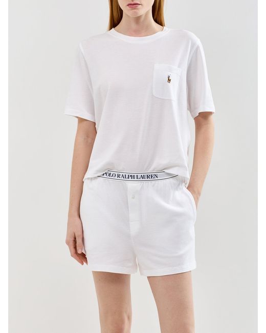 Polo Ralph Lauren White Knit Oxford Short Sleeve Set