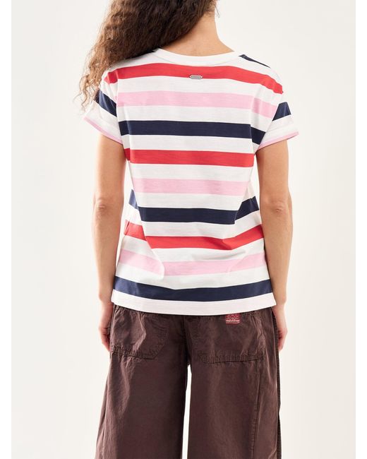 Barbour White Lyndale Top Multi