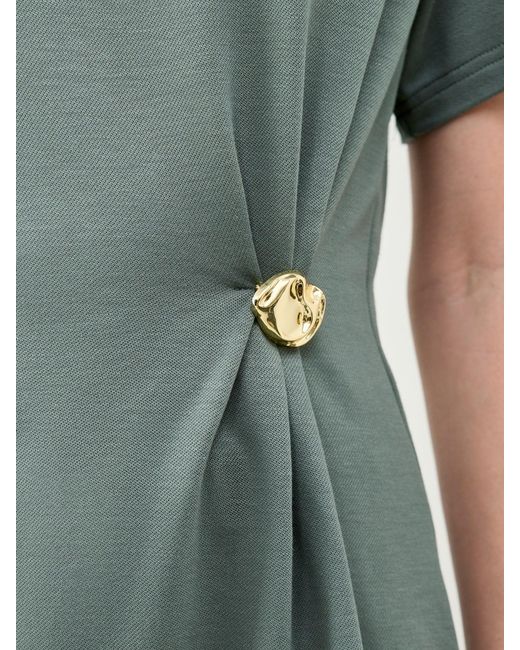 Vero Moda Green Vira Short Sleeve Midi Top