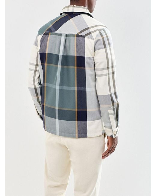 Barbour Blue Ettrick Checked Overshirt Multi for men