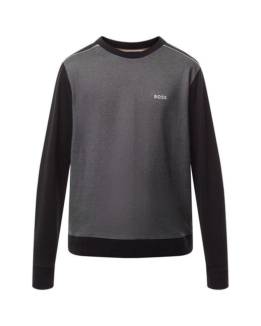 Boss Gray Logo Regular Fit Sweatshirt for men