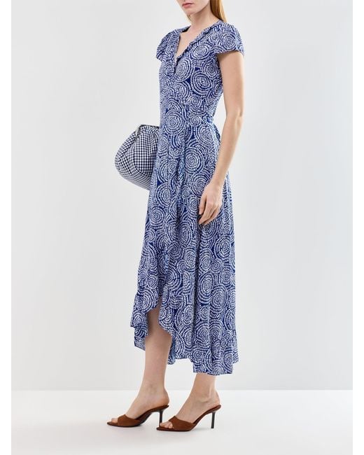 Aspiga Blue Demi Ecovero Wrap Midi Dress