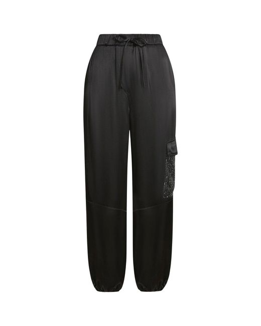 James Lakeland Black Sequin Pocket Trousers