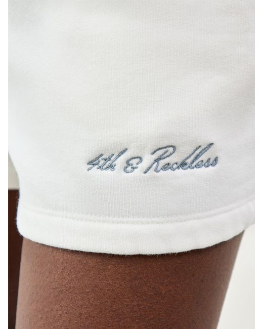4th & Reckless White Clover Sweat Shorts