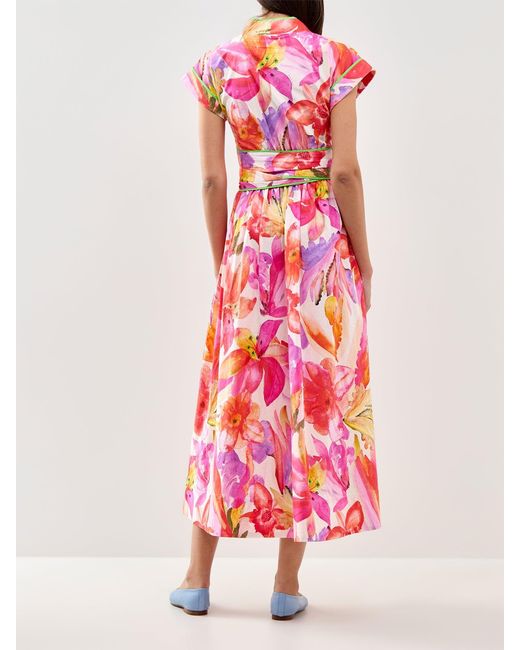 Farm Rio Red Artsy Flora Off Maxi Dress