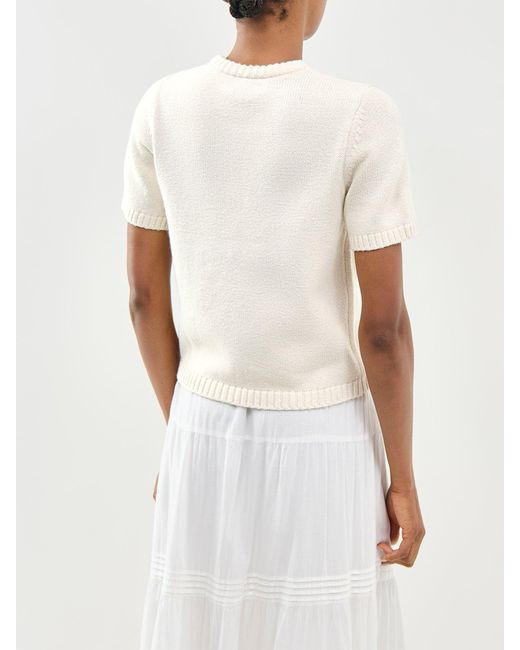Pretty Lavish White Molly Chunky Knit Jumper