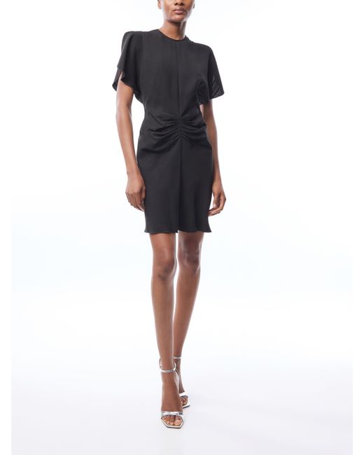 Victoria Beckham Black Women's Gathered Waist Mini Dress