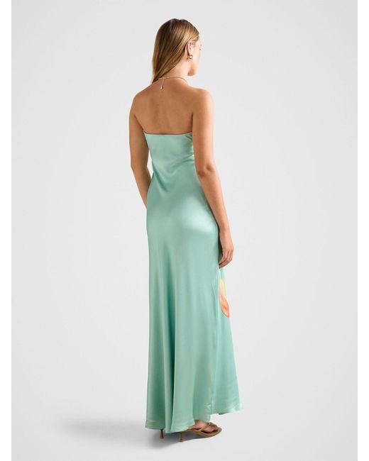 Forever New Green Estelle Strapless Maxi Dress
