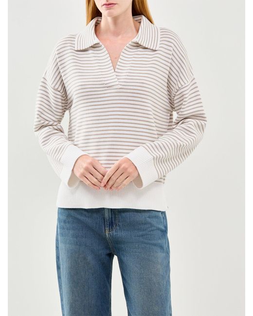 Barbour White Aylesby Knitted Jumper Multi